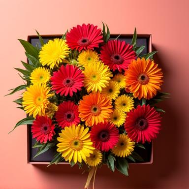 誕生日プレゼント用の華やかなフラワーボックス